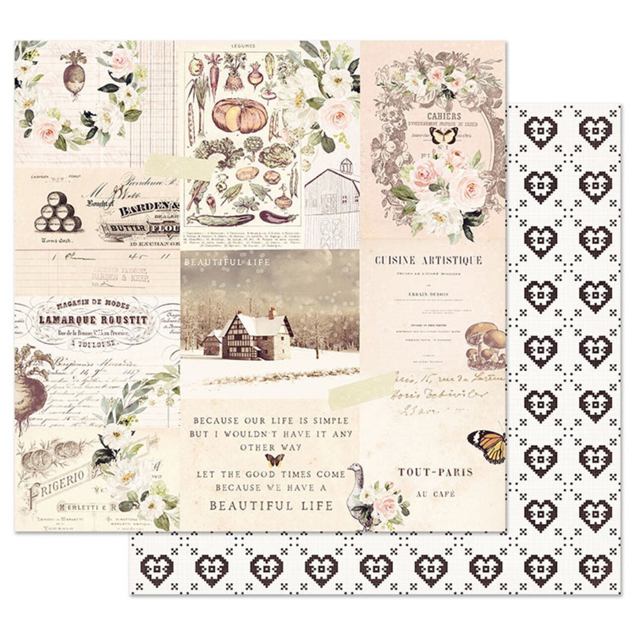 Prima Marketing Inc Scrapbooking - Spring Farmhouse Collection - 12"x12" Double Sided Paper with Foil Accents - Wander
